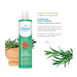 Sheló NABEL Shampoo De Chile Y Romero, Nutritivo Anticaída - 530 ml