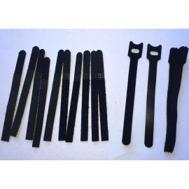 Unbranded 10 TWIN-PACK VELCR Brand Ties Cable Organizer Wraps Reusable Die Cut Straps