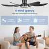 RIENAZA Ceiling Fans with Lights, 42 Inch Low Profile Ceiling
