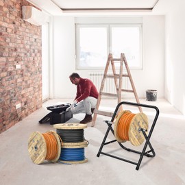 Insaga Single Wire Spool Rack - Durable Spool Holder, Portable Cable Caddy, Wire Dispenser - 15mm Dia Rod, 100lbs Capacity