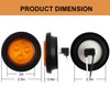 Traberm 16Pcs 2" Inch Round Amber LED Trailer Side Marker