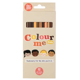 Colour Me Kids® Skin Colour Pencil Crayons that Celebrate Diversity (1 pack: with 12 Pencil Crayons) - Multicultural Skin Tone Pencil Crayons