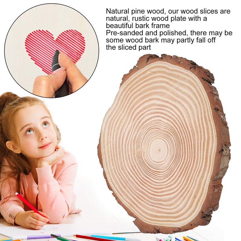 Natural Wood Slices Unfinished Wood Circles Ornaments Irregular Wood Slices