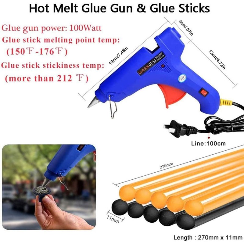 GLISTON Auto Dent Puller Kit with Golden Lifter Dent Remover,