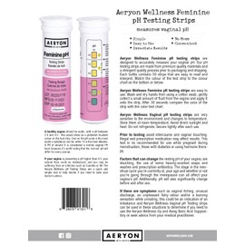 Aeryon Wellness Vaginal Health pH Test Strips for Women | Bacterial Vaginosis Treatment | pH Strips to Monitor Feminine Vaginal Health at Home | urine test strips | Balance pH Acidity & Alkalinity Level