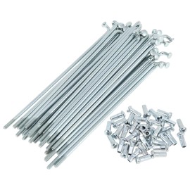 RATCHROLL 1 Set Universal Bicycle Spokes 12G 116mm Length Bike Wheel Spokes Nipple Silver Tone Carbon Steel Galvanized