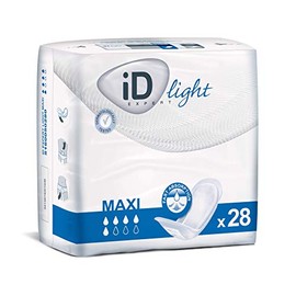 iD Expert ID Expert Incontinence Pads, Fast Absorbing Disposable Pads for Men and Women, Maxi, Heavy Absorption, Size Normal , Pack of 28