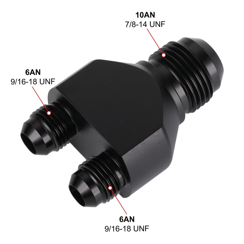 Podavelle 10AN Male to Parallel Dual 6AN 6AN Male Y