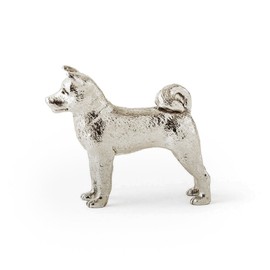 Generic Japanese-Akitainu Made in UK Artistic Style Dog Figurine (Akita), Silver