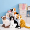 unsnurnoch 10" Realistic Siamese Cat Plush Toy, Soft Stuffed Siamese