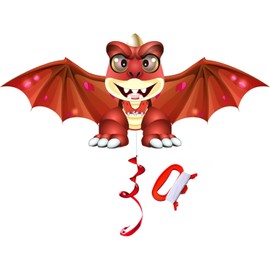 HENGDA KITE Juvenile Dragon Kite,for Kids and Adults,Easy to Fly,Excellent Fabric and Structure Design,The Pictures are Beautiful in high Definition,Suitable for Beginners(59x22) in