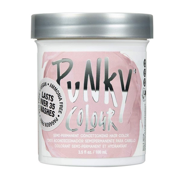 Punky Cotton Candy Semi Permanent Conditioning Hair Color, Vegan, PPD and Paraben Free, lasts up to 25 washes, 3.5oz