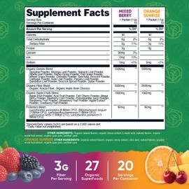 Nutricost Organic Super Greens (Variety Pack) 20 Stickpacks - Gluten-Free, GMO-Free