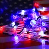 4th of July Lights Patriotic, 3 Pack Window Lights with