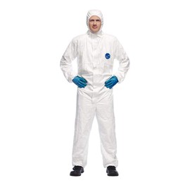 DuPont Tyvek 500 Xpert | Chemical Protective Clothing with Hood, Category III, Type 5-B and 6-B | Robust yet Lightweight | White | Size XL