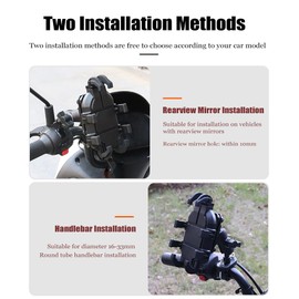 IASJKI Motorcycle Phone Mount for Yamaha Tmax Tech Max TMAX TMAX 560 TMAX560, Ultra-Stable 360° Rotation Phone Holder, Adjustable Vibration Damping Handlebar Rearview Mirror Mount Clamp