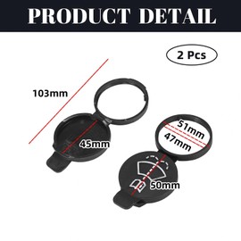 2 Pcs Windshield Wiper Washer Reservoir Fluid Tank Cap, Windscreen Washer Cap, Windshield Wiper Washer Fluid Reservoir Tank Bottle Cap, Fit for Most Car, Universal Vehicle Accessories