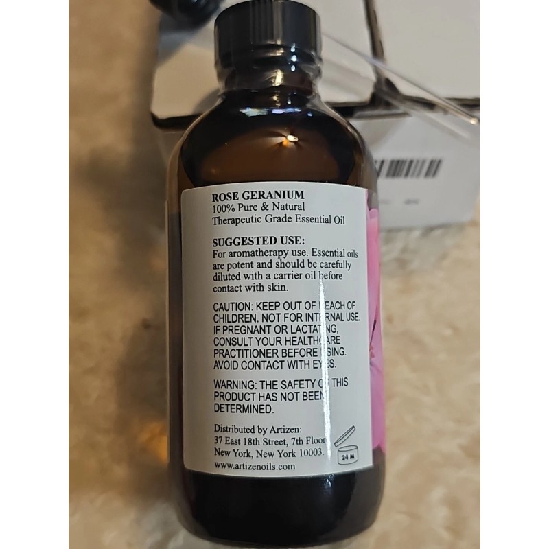 GreenHealth Rose Geranium Essential Oil 100% Pure 4fl Oz Free