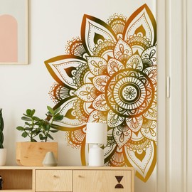 large size mandala wall sticker lotus mandala bohemian wall hanging decoration bohemian style wall stickers removable stylish scandinavian entryway DIY poster wallpaper wall decor bedroom bedside