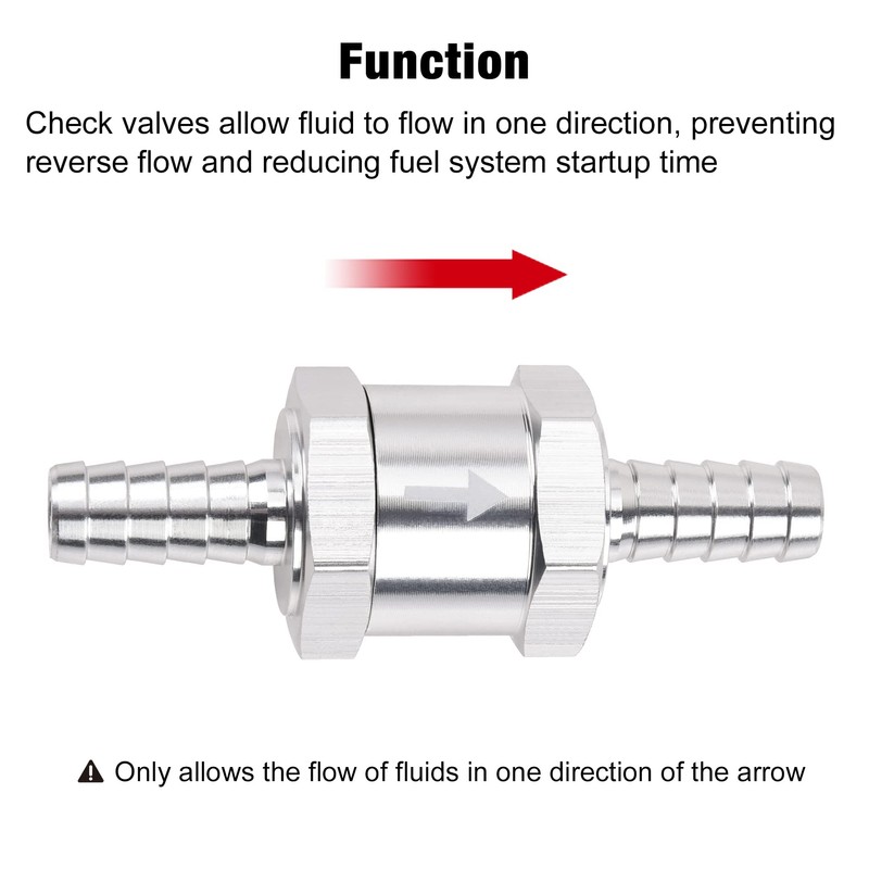 EVIL ENERGY 1/4" Fuel Check Valve One Way Inline Non