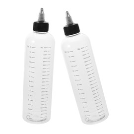 FOMIYES 2pcs Hair Dye Bottle Drink Bottle Hair Applicator Bottle Identifier Oil Dispensing Bottle - Dispensing Bottle Hair Oil Bottle Applicator Hair Oil Bottle PP Transparent
