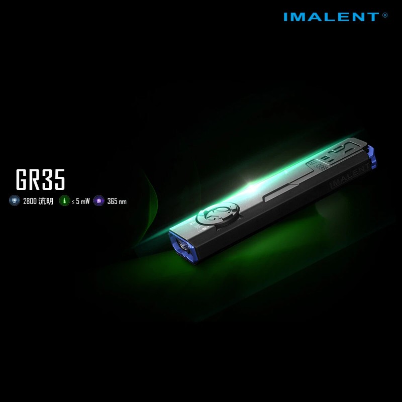 IMALENT GR35 2800 Lumen Flat EDC Flashlight with LED Light,