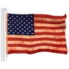 G128 Combo Pack: American USA TeaStained Flag 3x5 Ft &