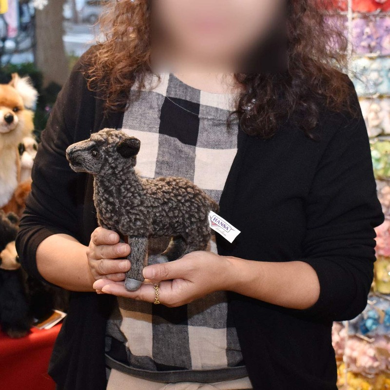 Hansa Little Lamb Plush, 7", Black