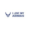 CafePress USAF: I Love My Airman Rectangle Bumper Sticker Car