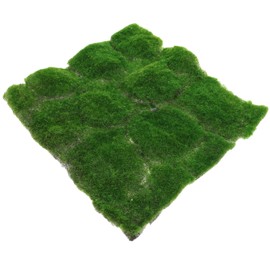 Kisangel Artificial Moss Grass Mat Microlandscape Green Turf Simulation Grass Pad Fake Grass Decor for Fairy Garden Ornament