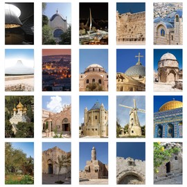 xtvinvm Jerusalem Israel Travel Postcards from Around the World Vintage Postcard Pack for Mailing Business Christmas Holiday Birthday Postcards with Mailing Side Set of 20