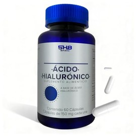 Acido Hialurónico Capsulas - Adicionado Con Magnesio - 60 Capsulas - Contiene 100 mg de Ácido Hialurónico Por Porción - Sin Sabor - 5H8 NUTRITION