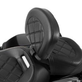 TCT-MOTORPARTS Driver Rider Backrest Pad Fit for Harley Touring Road King Street Road Electra Glide Ultra 2009-2023 Black Stitching