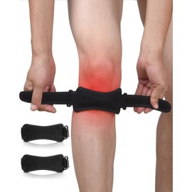 BNREOZA 2 Pieces Patella Brace Knee Support Band Adjustable Patella Tendon Strap for Men and Women for Football, Basketball, Hiking, Running and Tennis (Black)