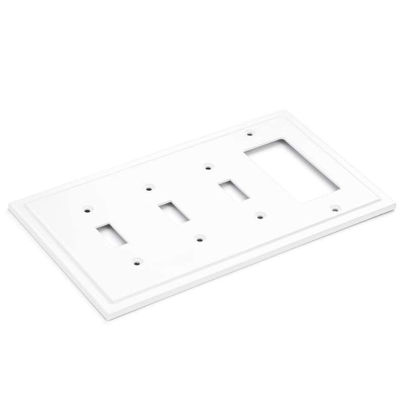 Modern Edge Decorative Wall Plate Switch Plate Outlet Cover, Durable