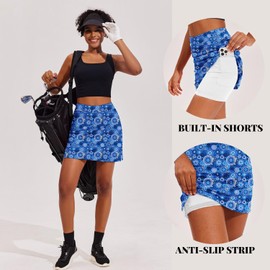 Ekouaer Everyday Skorts for Women Sports Wear Anytime Travel Skirts Golf Workout Exercise Running