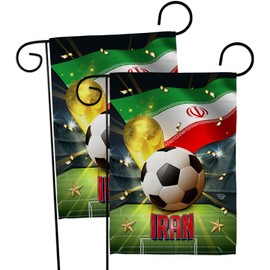 Ornament Collection FIFA World Cup Iran 2 Pcs Banner Room Wall Art Flag Patio Lawn Garden Outdoor Decorations Indoor Tapestry Yard Signs Team Qatar Trophy Soccer Game Football Gifts