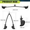 DASKING Ergonomic Triceps Pull Down Rope with Non-Slip Natural Rubber