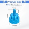 sourcing map 4Pcs #6-32 UNC Aluminum Thumb Screws, 12x16mm(ODxH) Computer