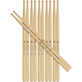 Meinl Stick & Brush Drumsticks, Standard 5A Half Brick (6 Pairs, 5 Plus 1 Free) -American Hickory with Acorn Shape Wood Tip-Made in Germany (SB101-6)