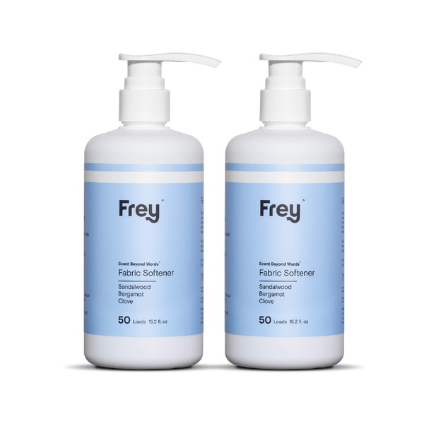 FREY Natural Liquid Fabric Softener - 2 Pack, Fabric Conditioner Keeps Clothing Looking, Feeling and Smelling Better (Sandalwood/Sweet Fragrance)