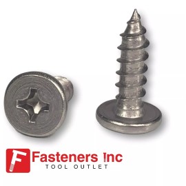 Fasteners Inc. #10 x 1-1/2" Stainless Steel Self Tapping Sheet Metal Screws Phil Pancake Head - 25