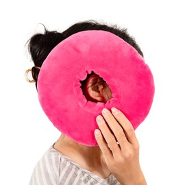 UKTYUAS UKTYUAS Piercing Kissen mit Loch Für Ohr gegen Ohrenschmerzen,Donut Kissen,Ohrkissen,Sleepingring für Seitenschläfer zur Schmerzlinderung im Ohr,Kissen Seitenschläfer(Rosa)
