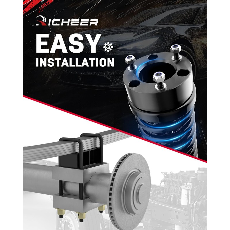 Richeer 3" Front and 2" Rear Leveling Lift Kit for