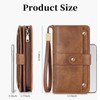 FALAN MULE Womens Leather Wallet Large Capacity Bifold RFID Blocking