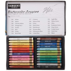 Sargent Art 22-1124 Artist Quality 24 Premium Watercolor Crayons