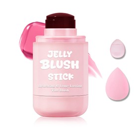 Cooling Water Jelly Tint Lip Cheek Blush, Buildable Sheer Makeup #Berry Red