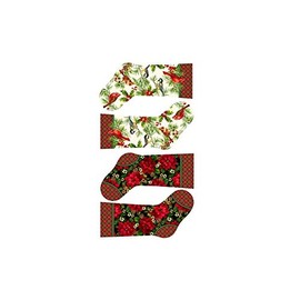 2 Christmas Stocking Home for The Holidays Northcott Cotton Fabric 21078-11