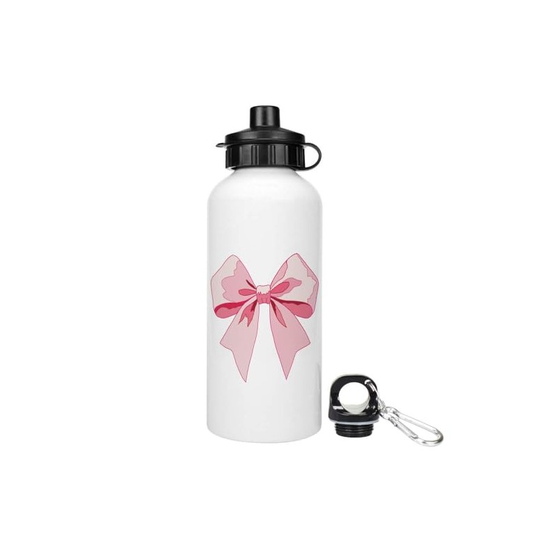 Azeeda 600ml 'Pink Bow' Reusable Water/Drinks Bottle (WT00081298)
