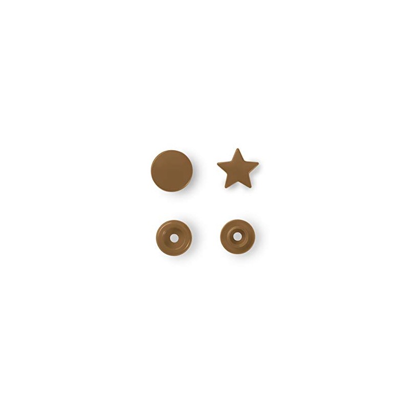 Prym 393211 sew-Free Popper Colour Snaps Star Gold, Silver, One